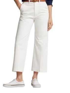 Ralph Lauren Vintage Saturday Cropped White Jeans - Size 12